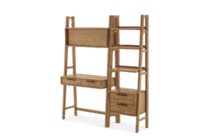 Seb Wall Desk with Bookcase Set 6