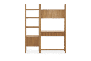 Seb Wall Desk with Bookcase Set 8